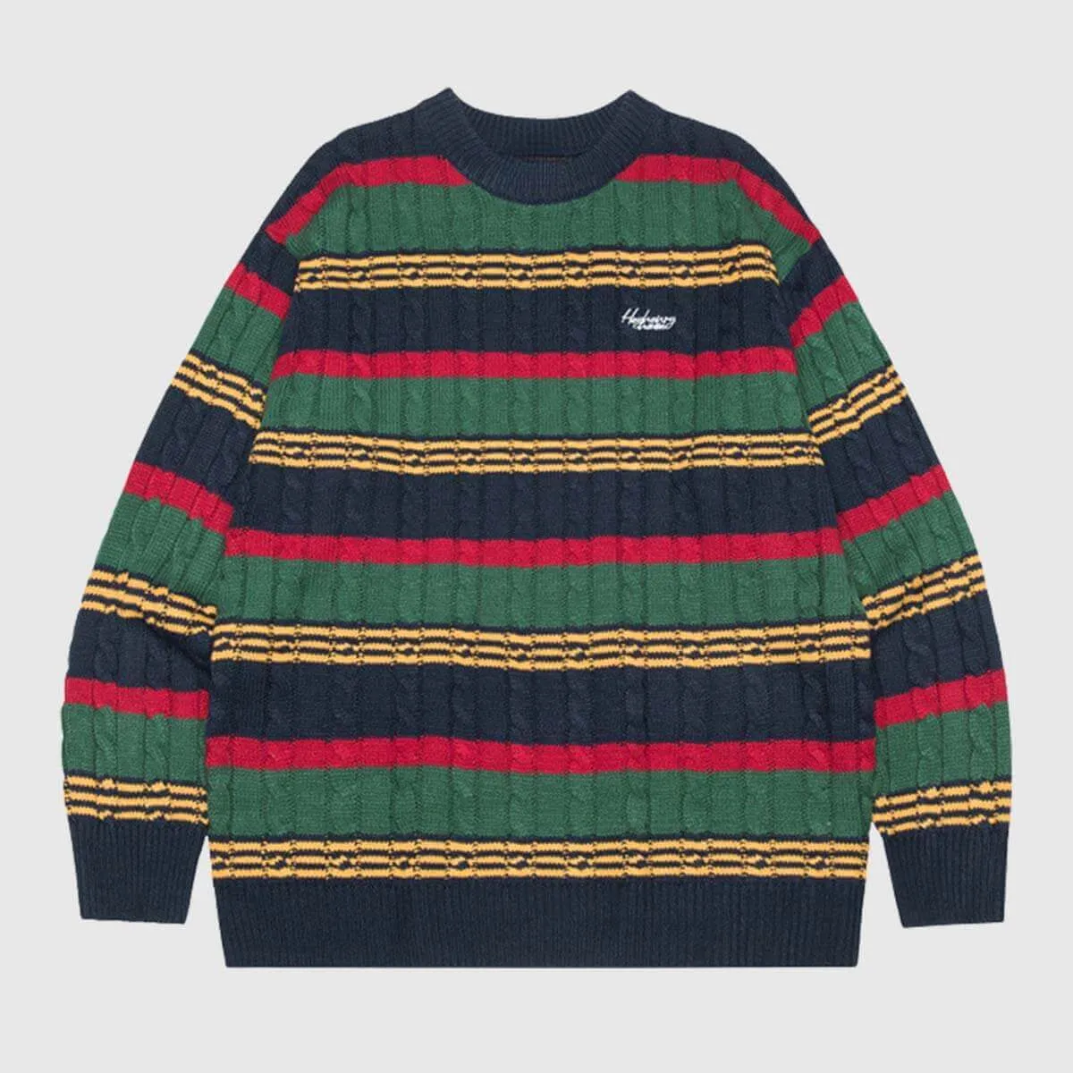 Geometric Colorblock Sweater - Image 2