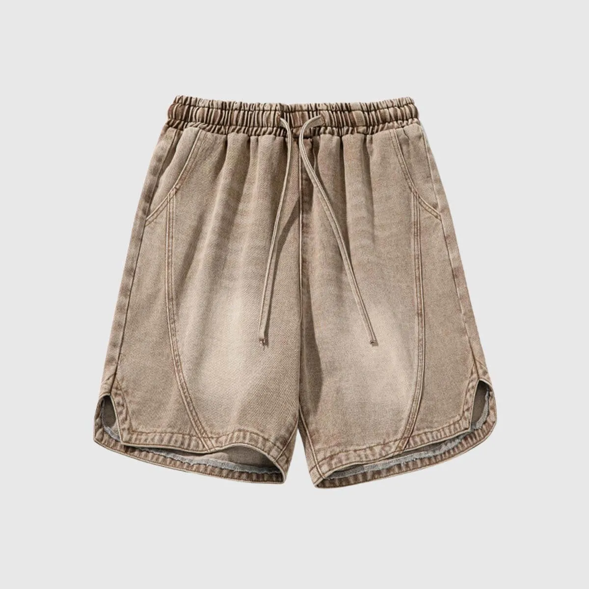 Loose Fit Denim Shorts