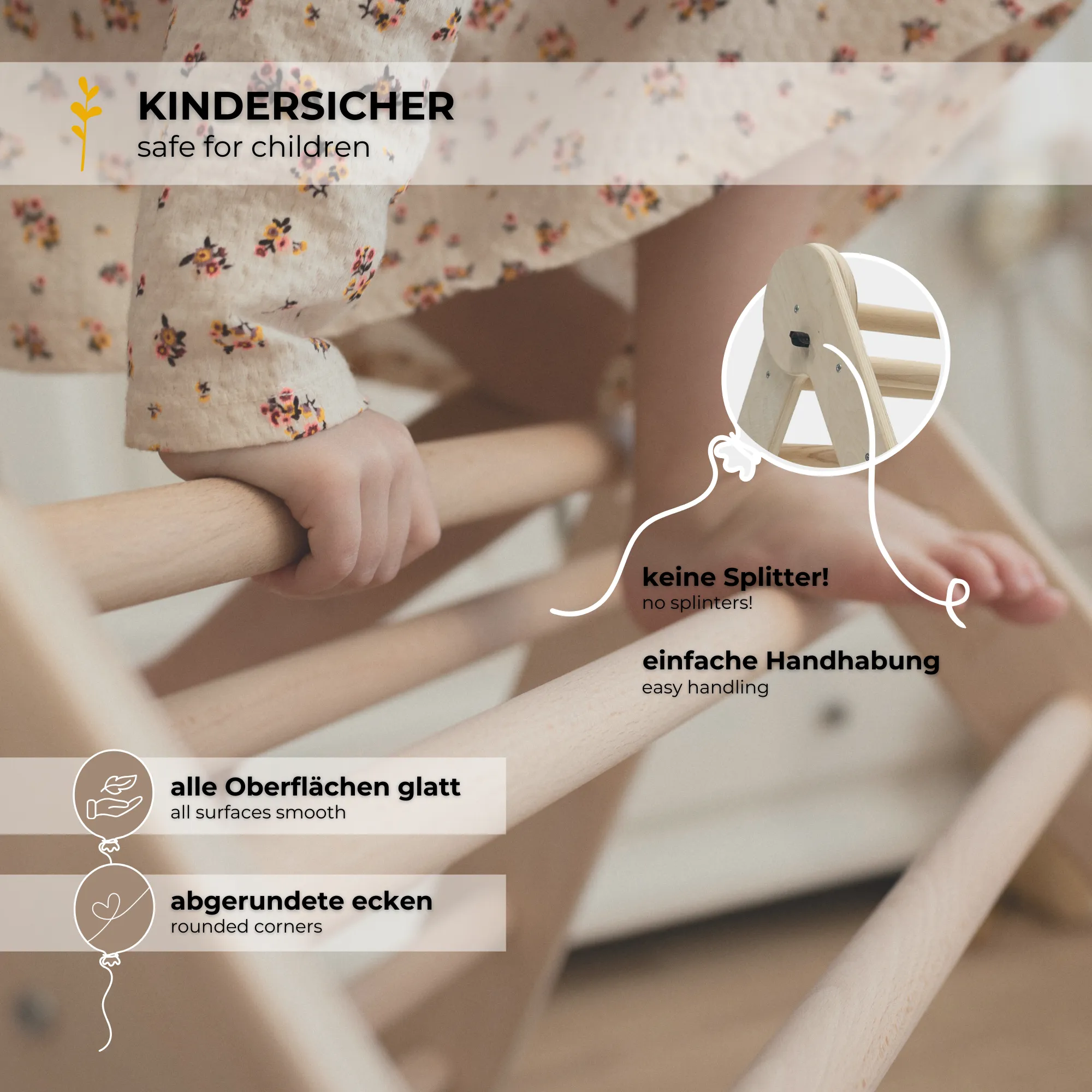 MAMOI® Struttura per arrampicata Triangolo per arrampicata indoor 4 in 1 SET. Arco di arrampicata Montessori con cuscini, parco giochi indoor 1-3 anni e scivolo per bambini. - Image 2