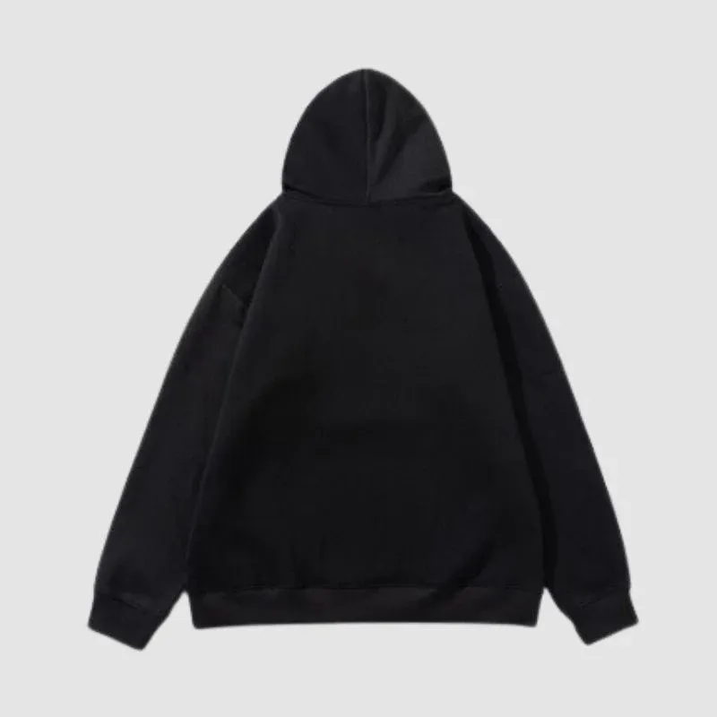 Embroidered Alphabet Loose Hoodie - Image 6