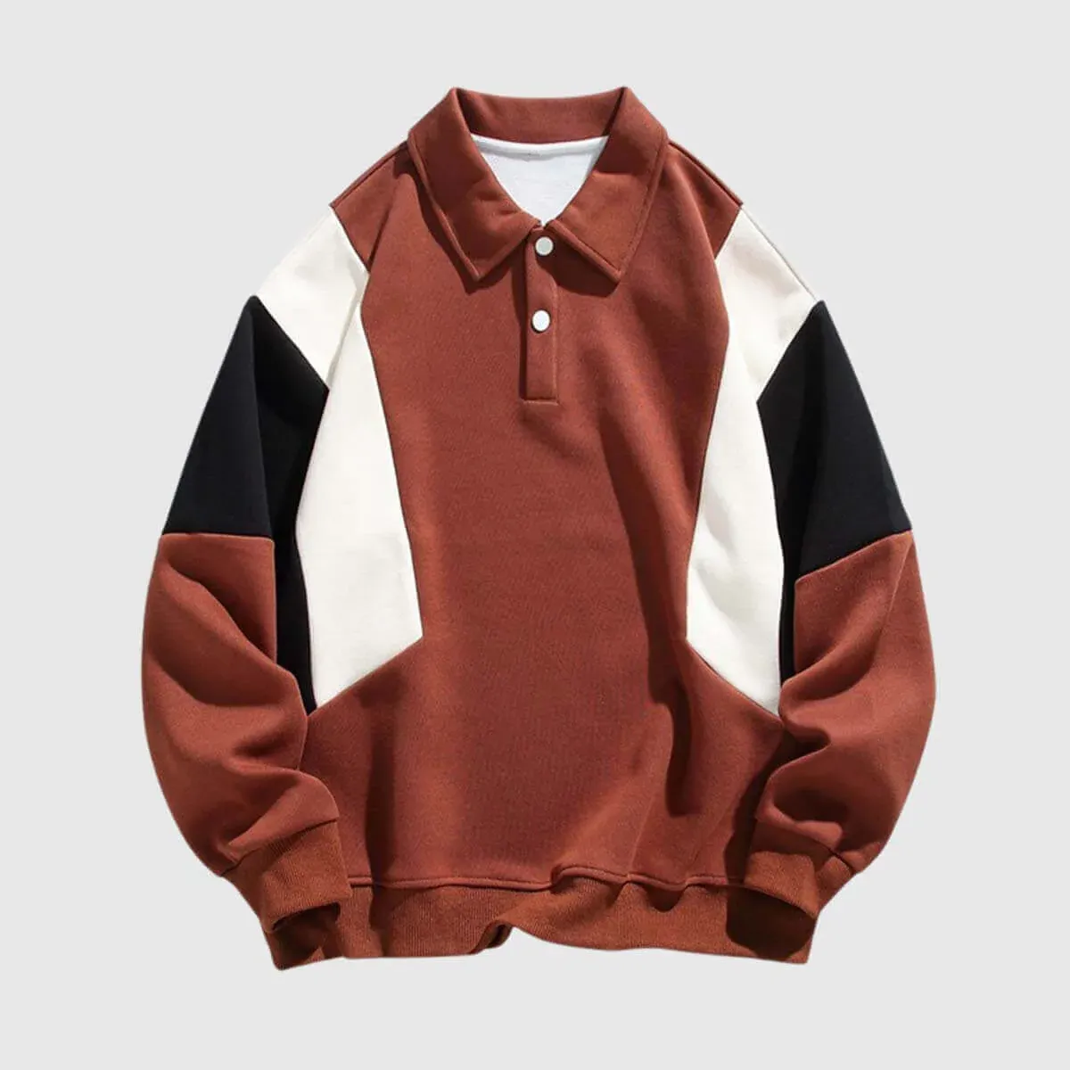 Colorblock Polo Sweatshirt - Image 3