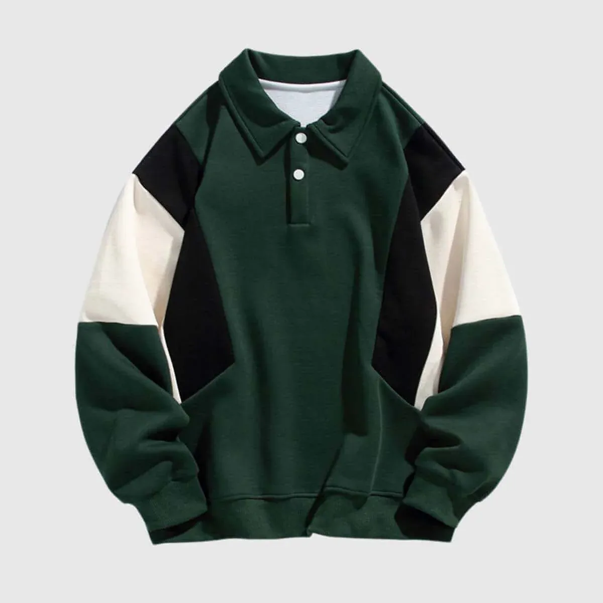 Colorblock Polo Sweatshirt - Image 7