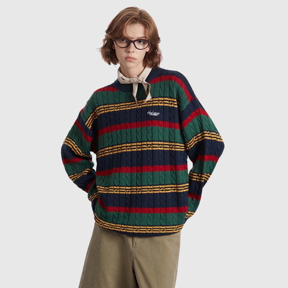 Geometric Colorblock Sweater - Image 8