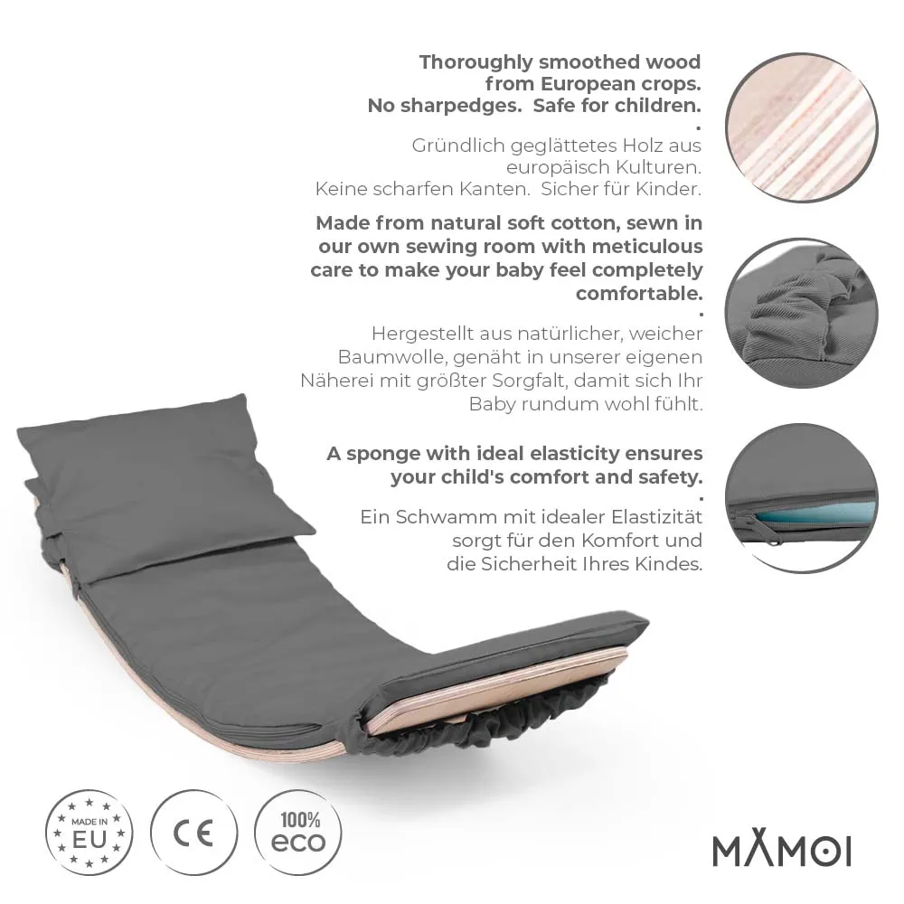 MAMOI® Balance board per bambini, Tavoletta propriocettiva, Tavola giochi equilibrio in legno naturale, Dondolo gioco montessori a partire da 1 anno 2/3 anni - Image 2