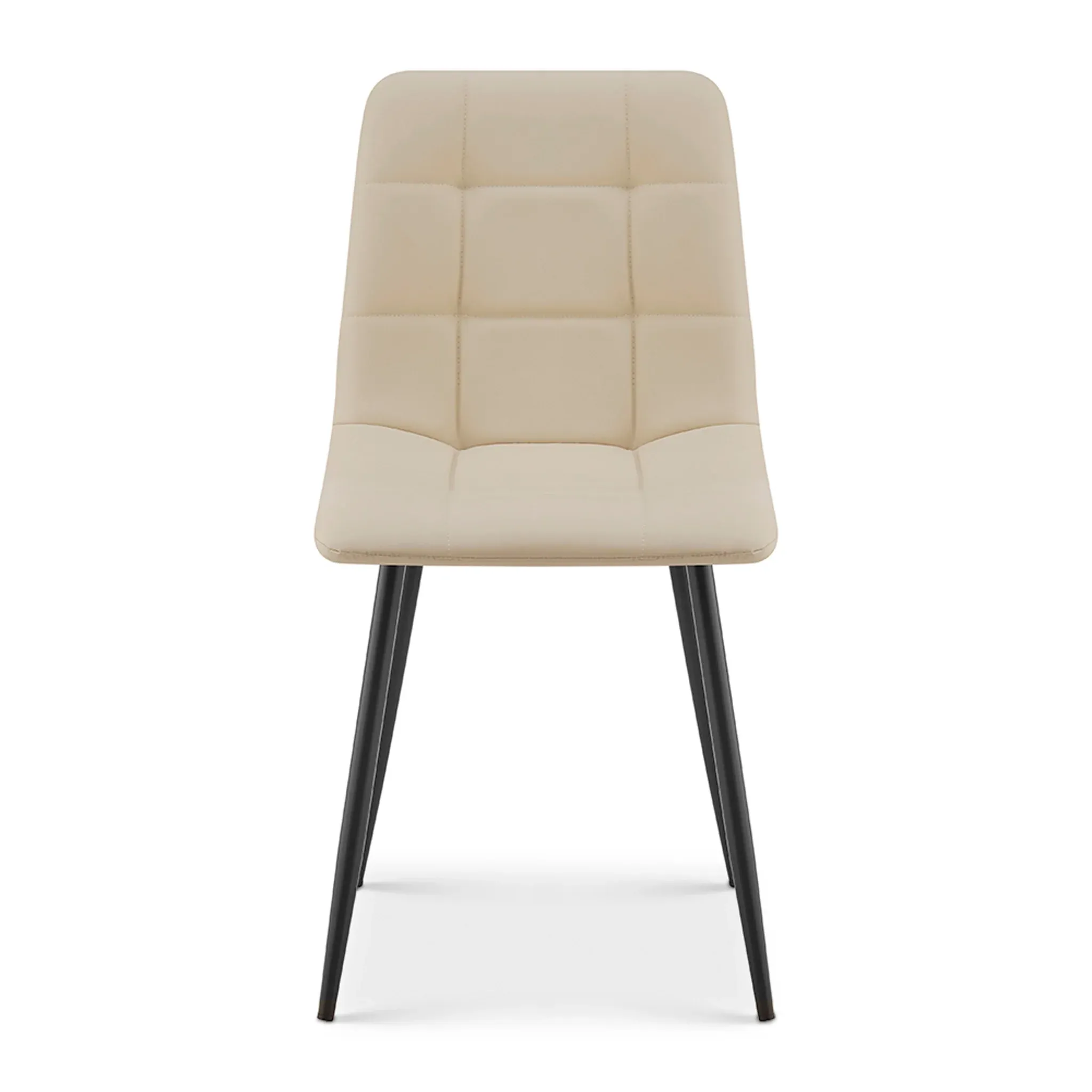 Zurich Dining Chair - Embossed Ivory White Velvet - Image 4