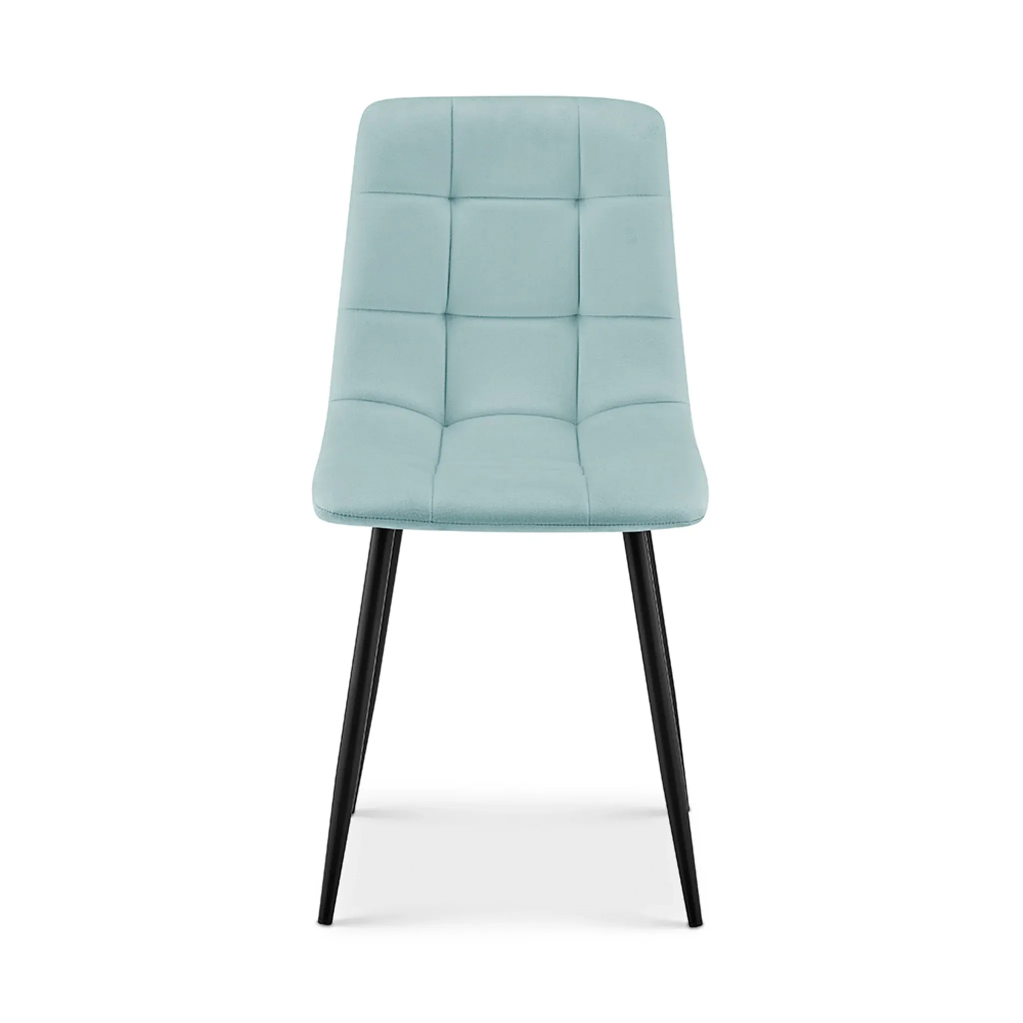 Zurich Dining Chair - Embossed Blue Velvet - Image 4