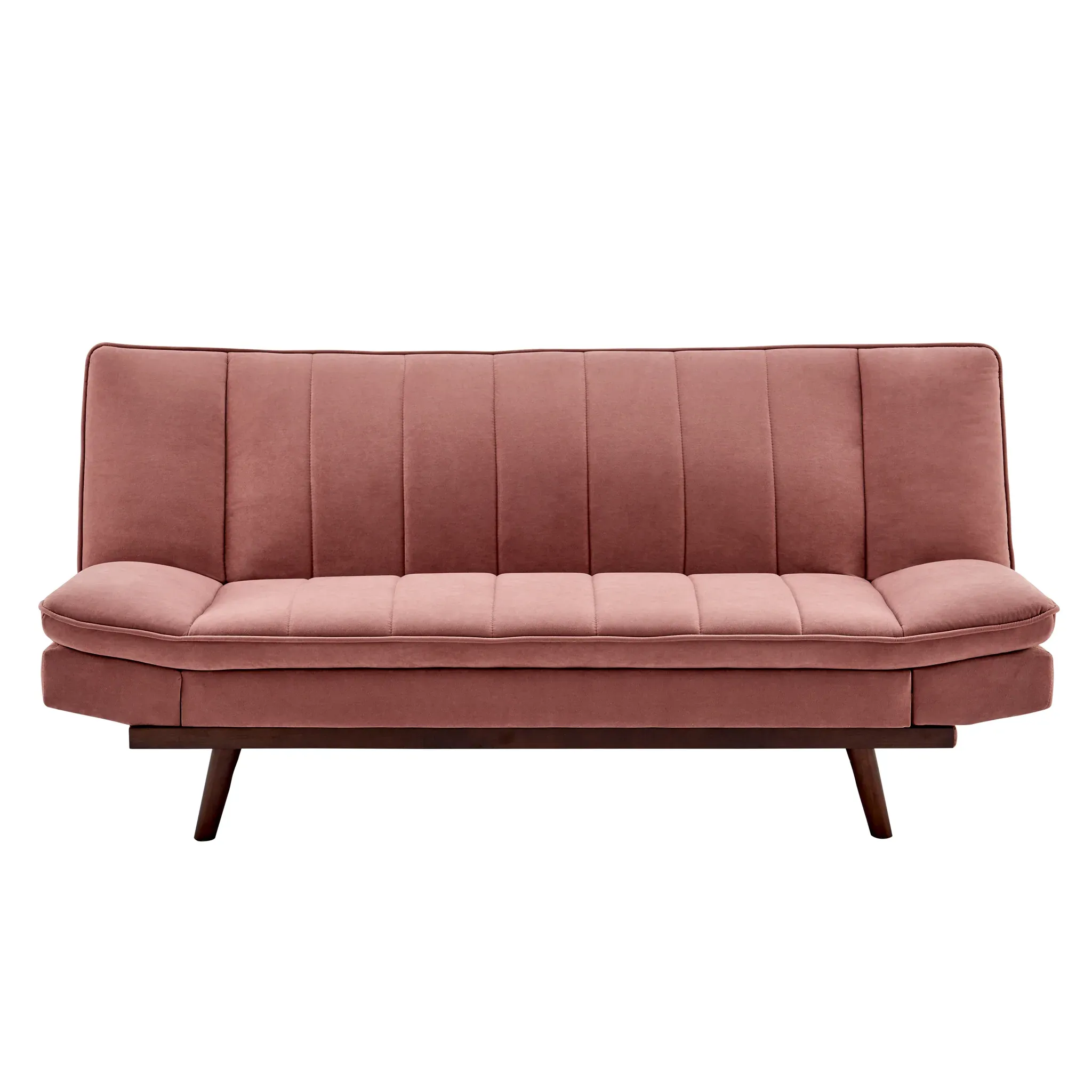 3 Seater Rose Pink Velvet Sofa Bed - Mondaine - Image 7