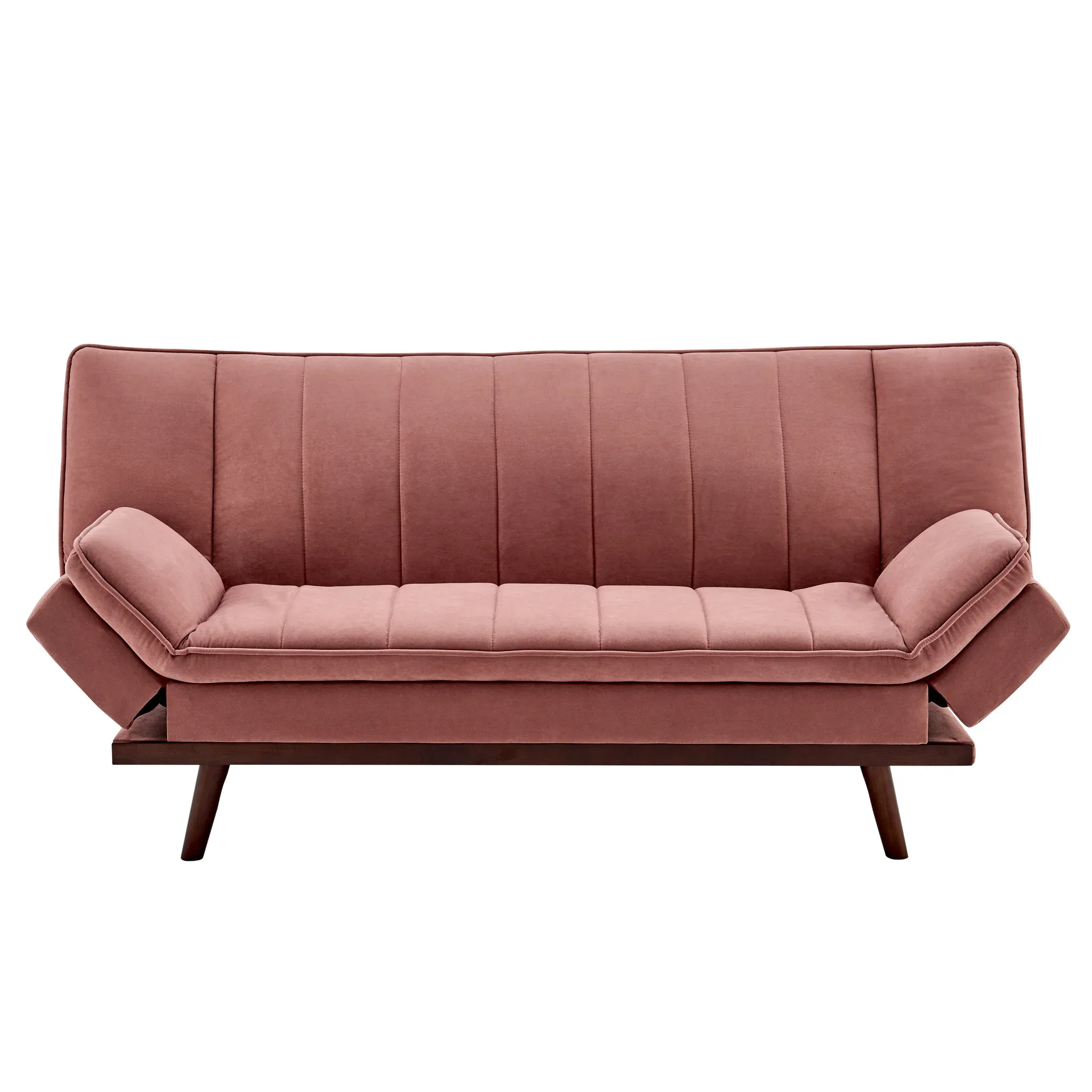 3 Seater Rose Pink Velvet Sofa Bed - Mondaine - Image 6