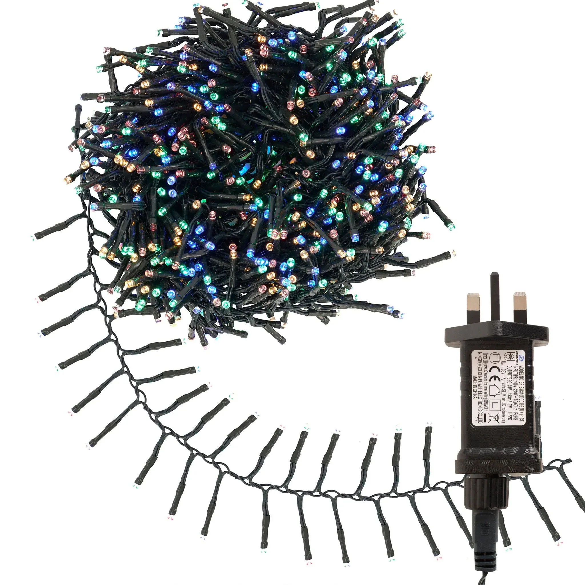 1440 LED Cluster Lights Indoor/Outdoor - Multi Colour - 18m - Image 7