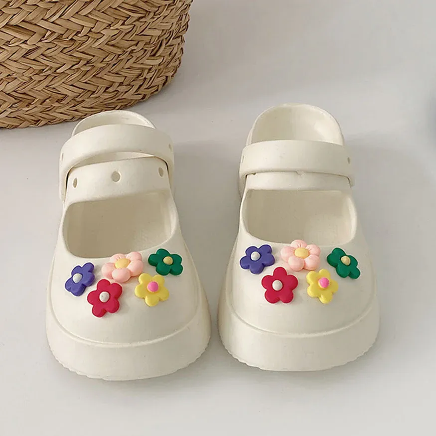 Colorful Flower Decor Beach Shoes - Image 2