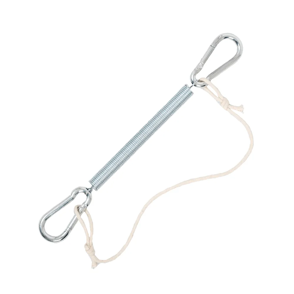 MAMOI® Lina do huśtawki 100 kg | 2 x przedłużenie liny huśtawkowej z metalowym karabińczykiem | Naturalna lina z karabińczykiem 100% ECO | Wyprodukowano w UEMAMOI®