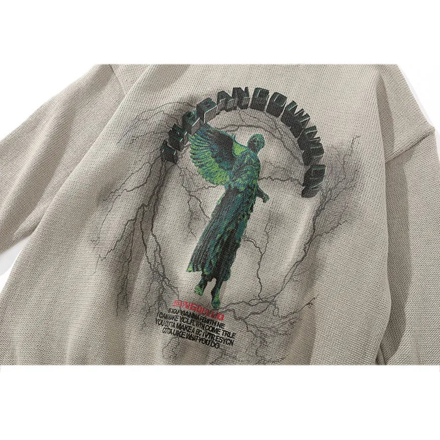 Angel Lightning Print Sweaters - Image 6